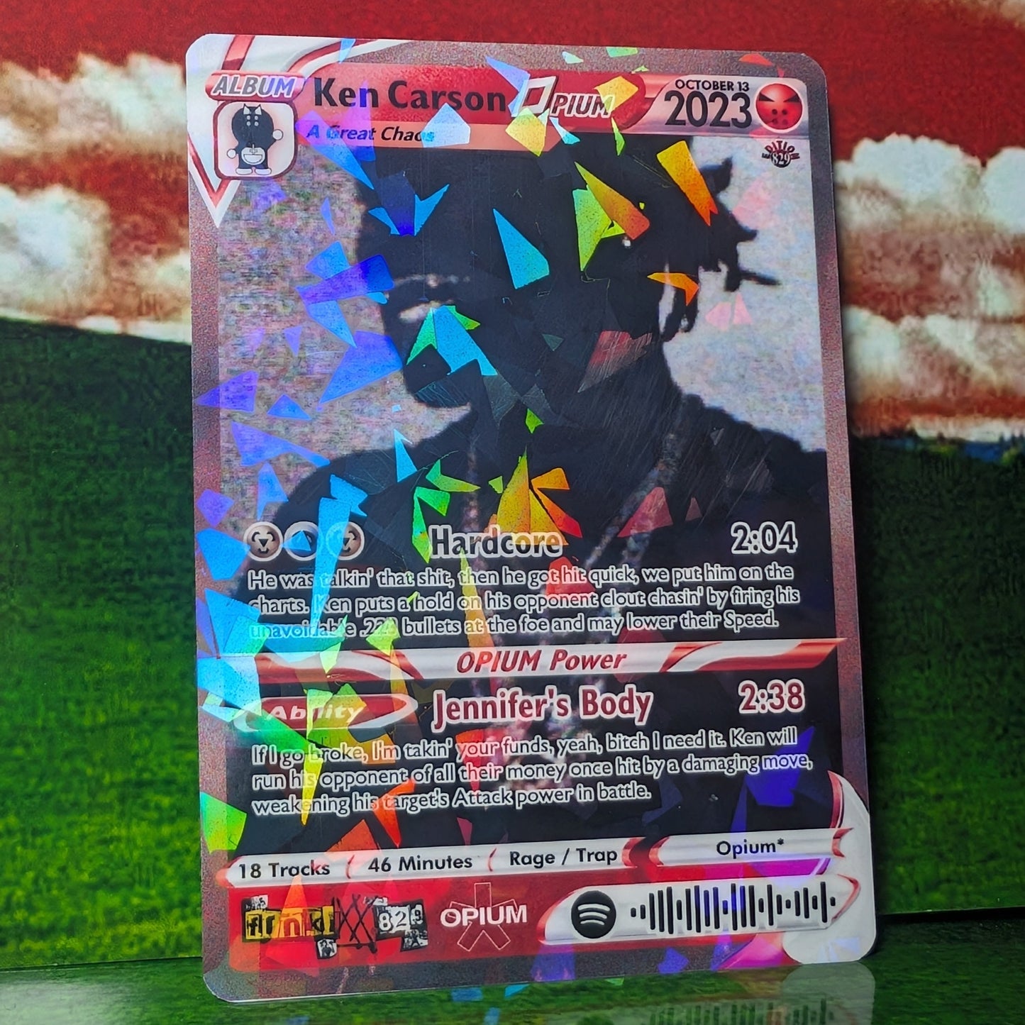 Opium / Playboi Carti / Ken Carson / Destroy Lonely / Homixide Gang Holographic Trading Card Sets