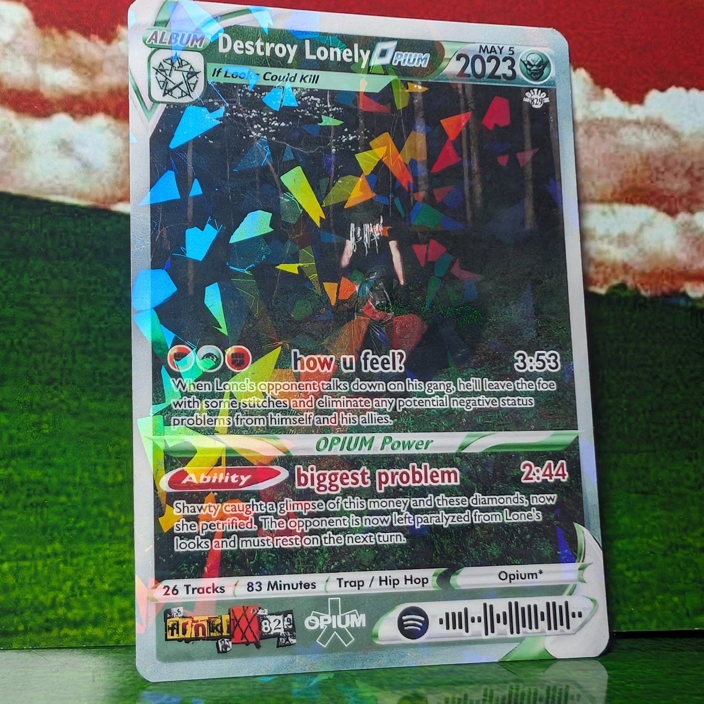 Opium / Playboi Carti / Ken Carson / Destroy Lonely / Homixide Gang Holographic Trading Card Sets