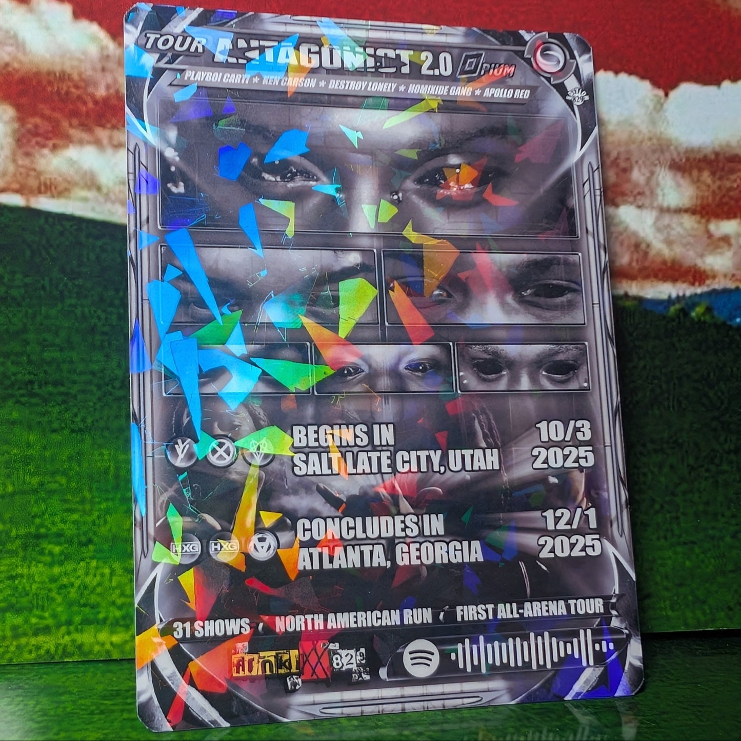 Opium / Playboi Carti / Ken Carson / Destroy Lonely / Homixide Gang Holographic Trading Card Sets