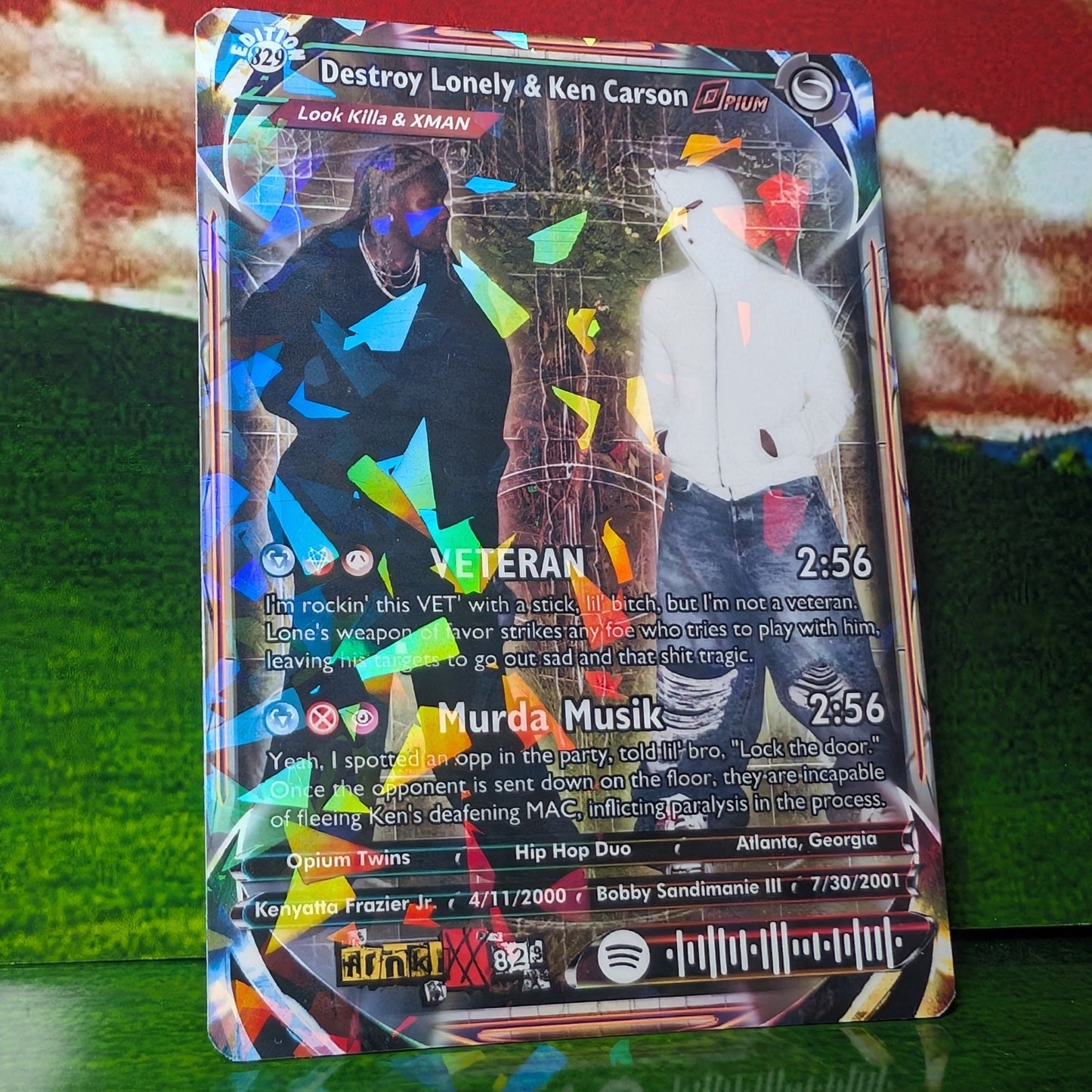 Opium / Playboi Carti / Ken Carson / Destroy Lonely / Homixide Gang Holographic Trading Card Sets