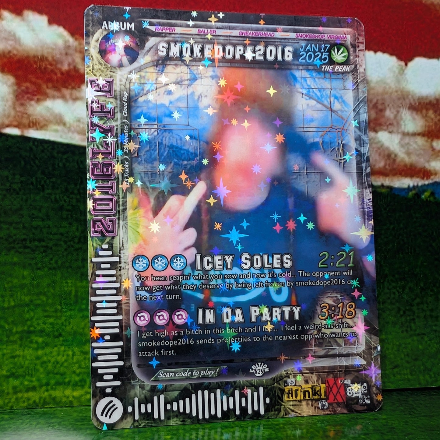 smokedope2016 Holographic Trading Card Set