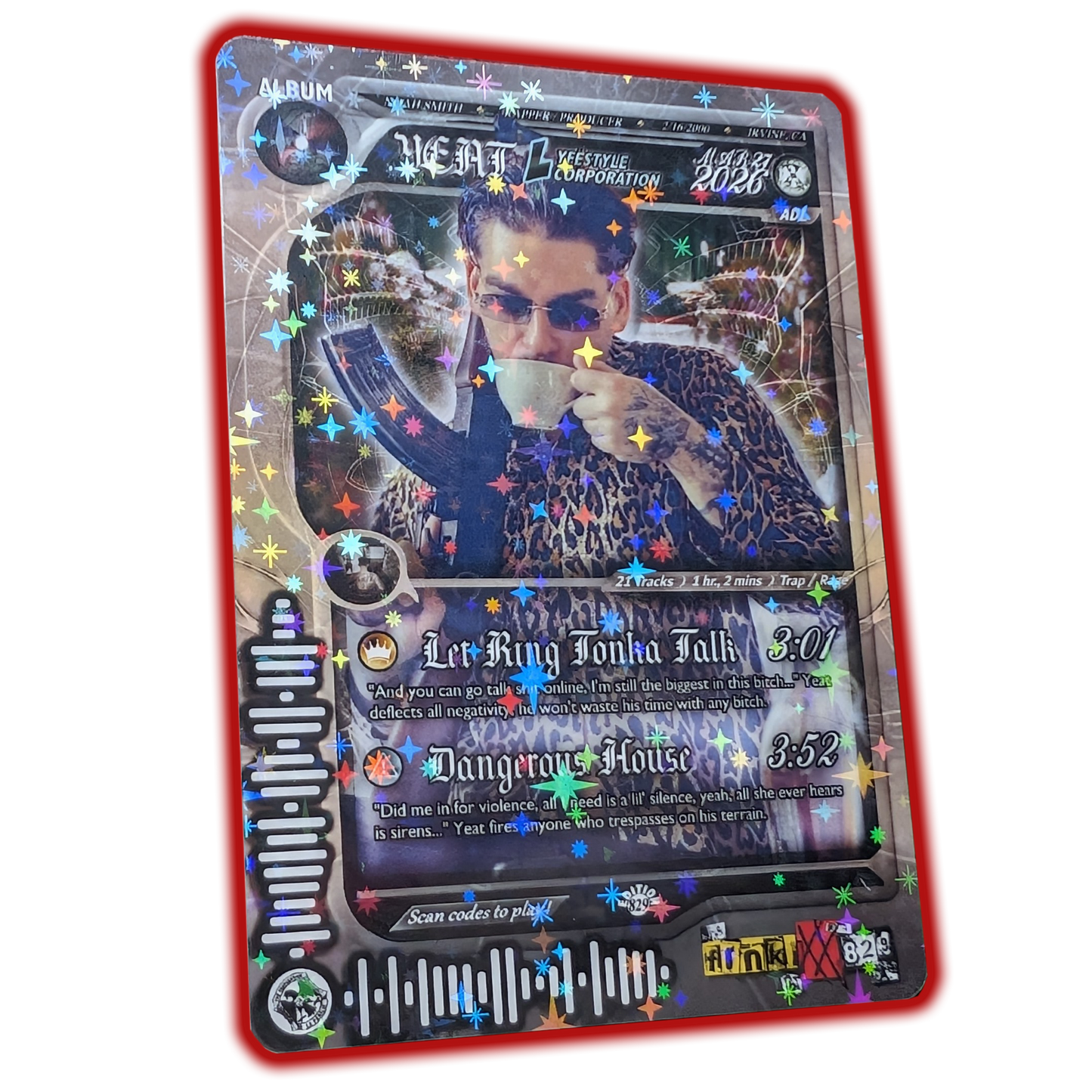 Yeat Holographic Trading Card Set