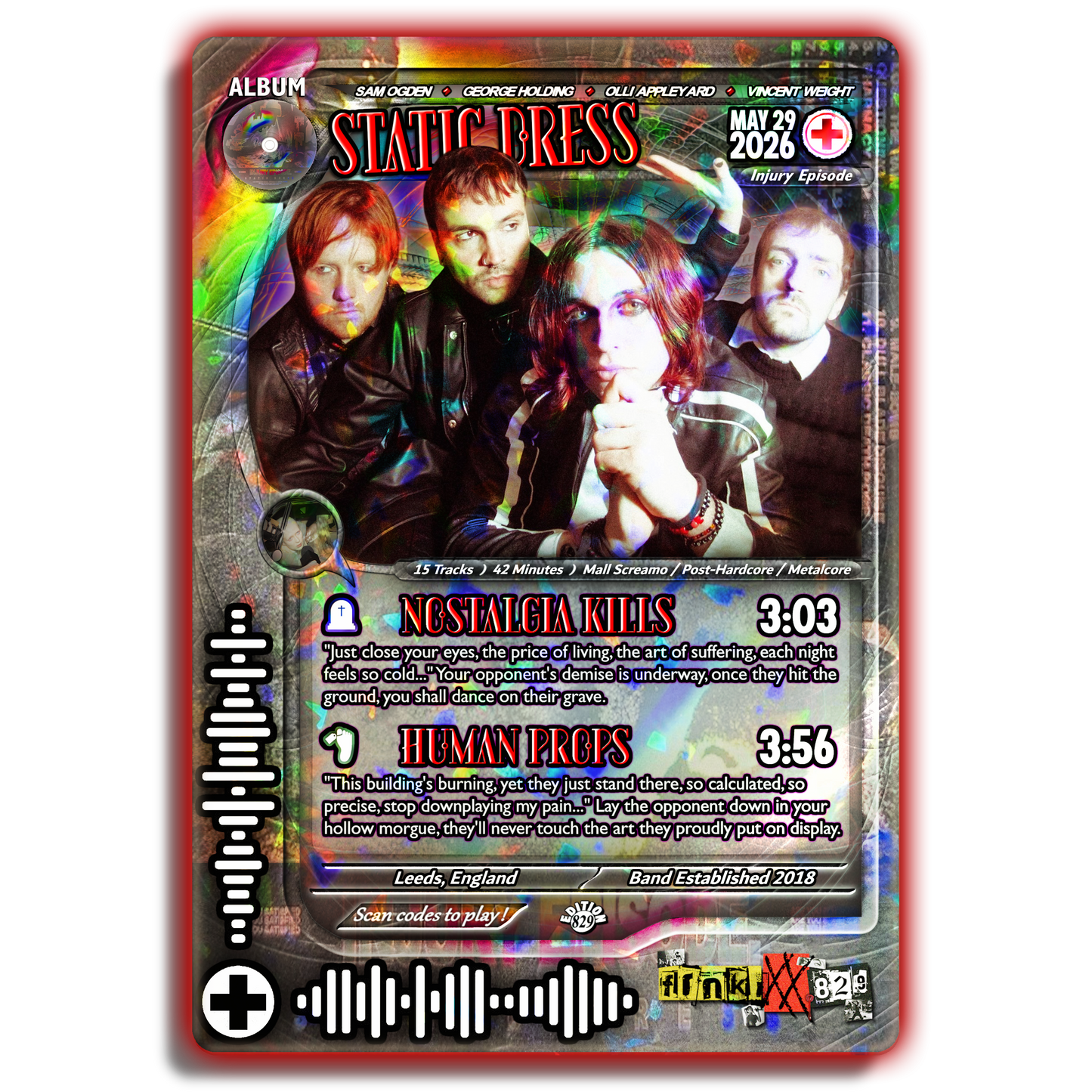 Static Dress Holographic Trading Card