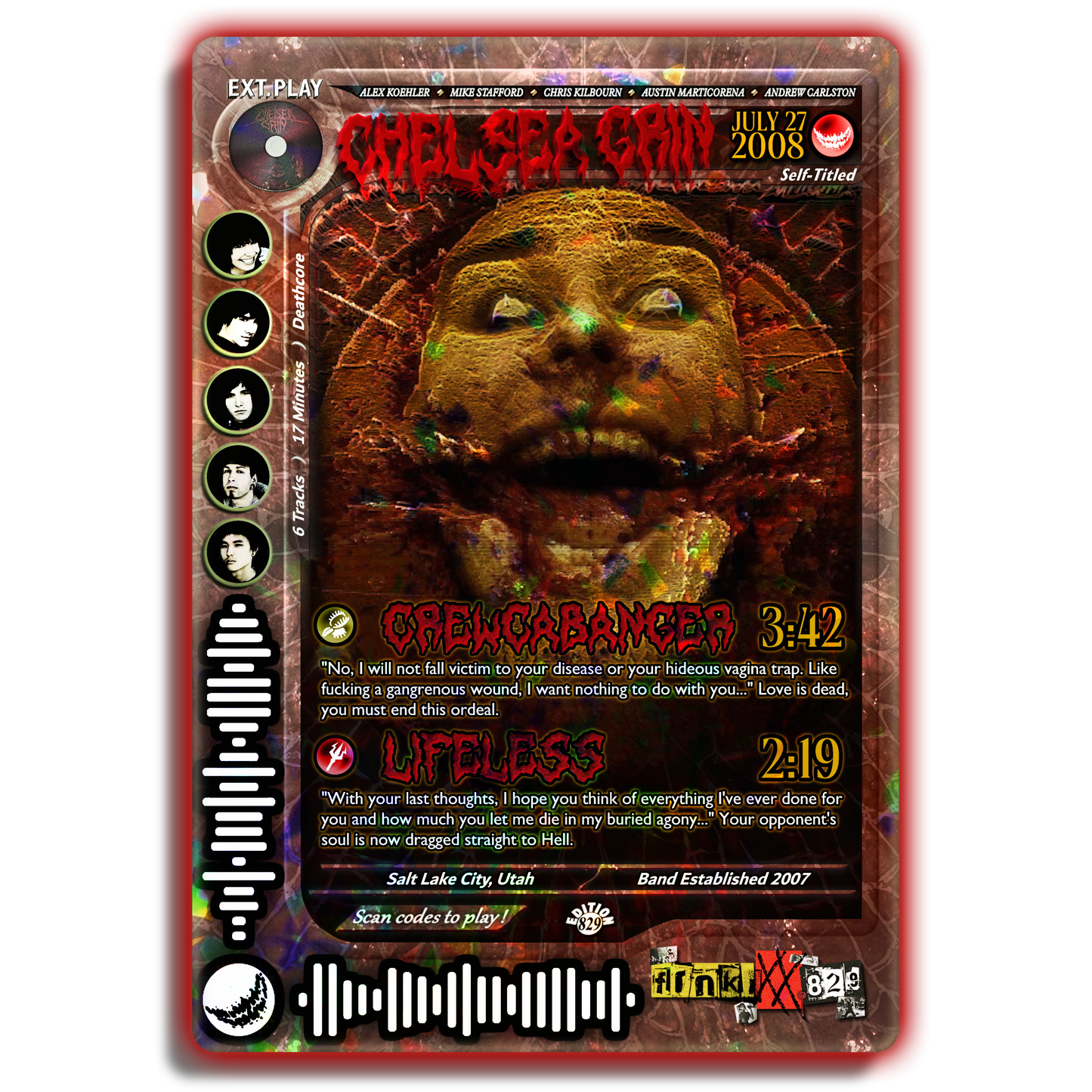 Chelsea Grin Holographic Trading Card