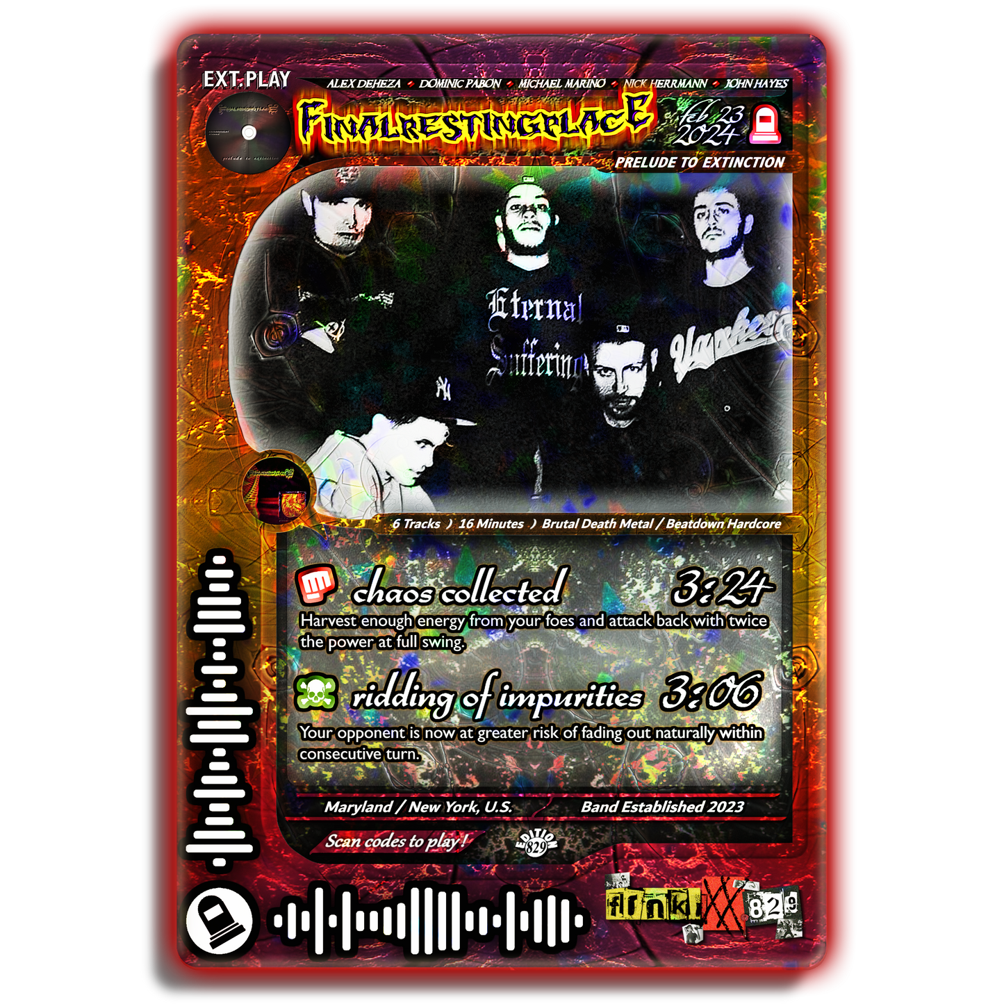 F.R.P. Holographic Trading Card