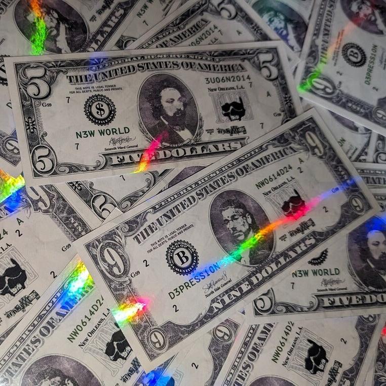SUICIDEBOYS Holographic Dollar Bills