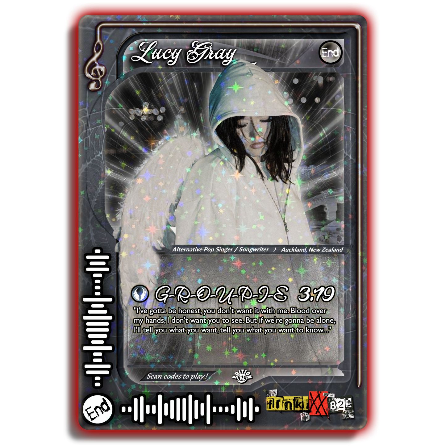 Lucy Gray Holographic Trading Card Set