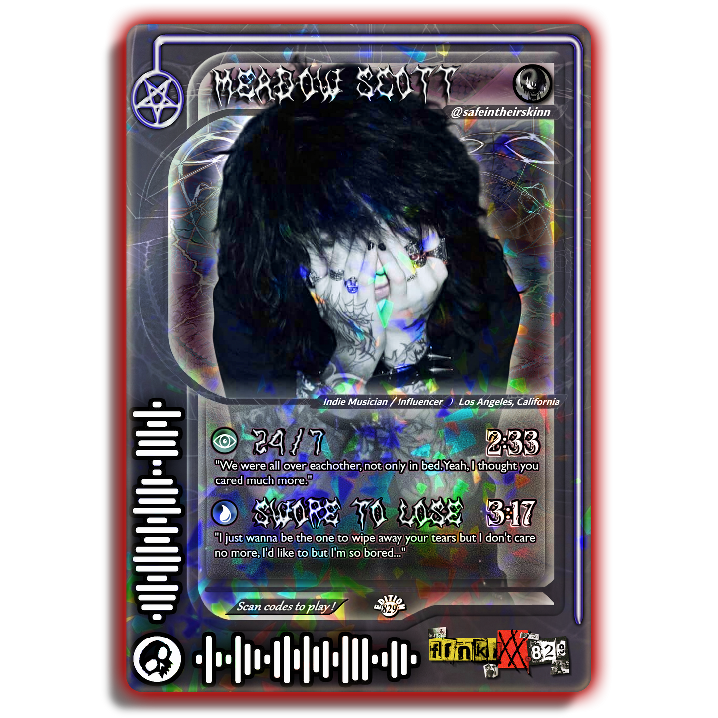 Meadow Scott Holographic Trading Card Set