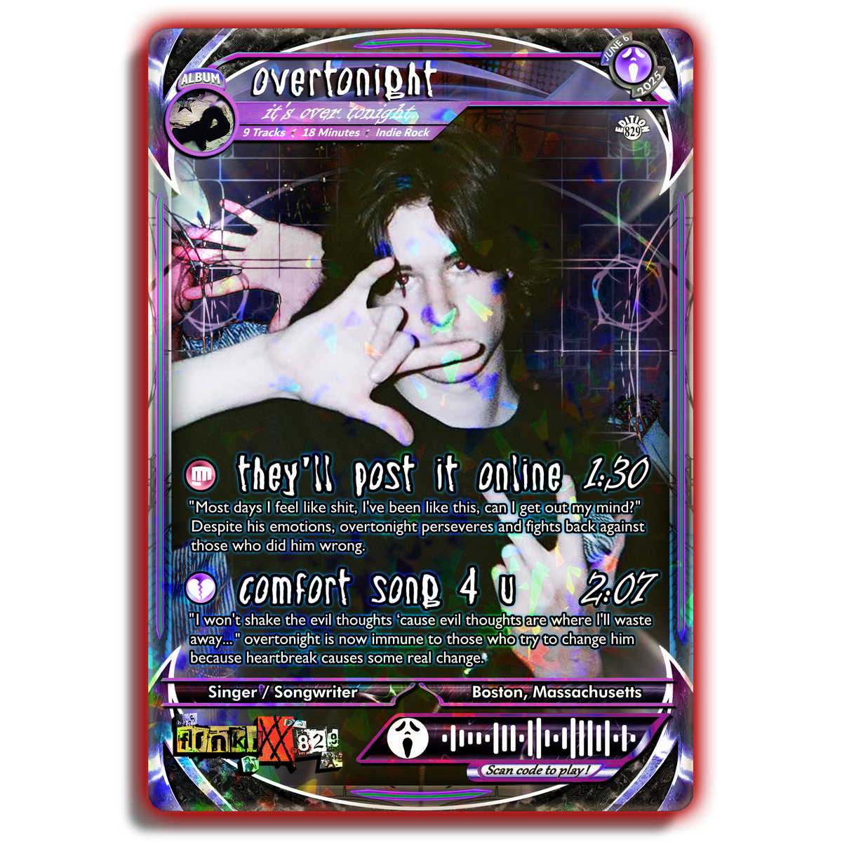 Overtonight Holographic Trading Card Set