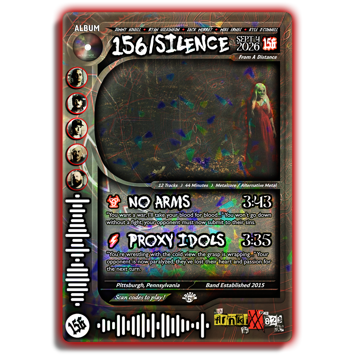 156/Silence Holographic Trading Card Set