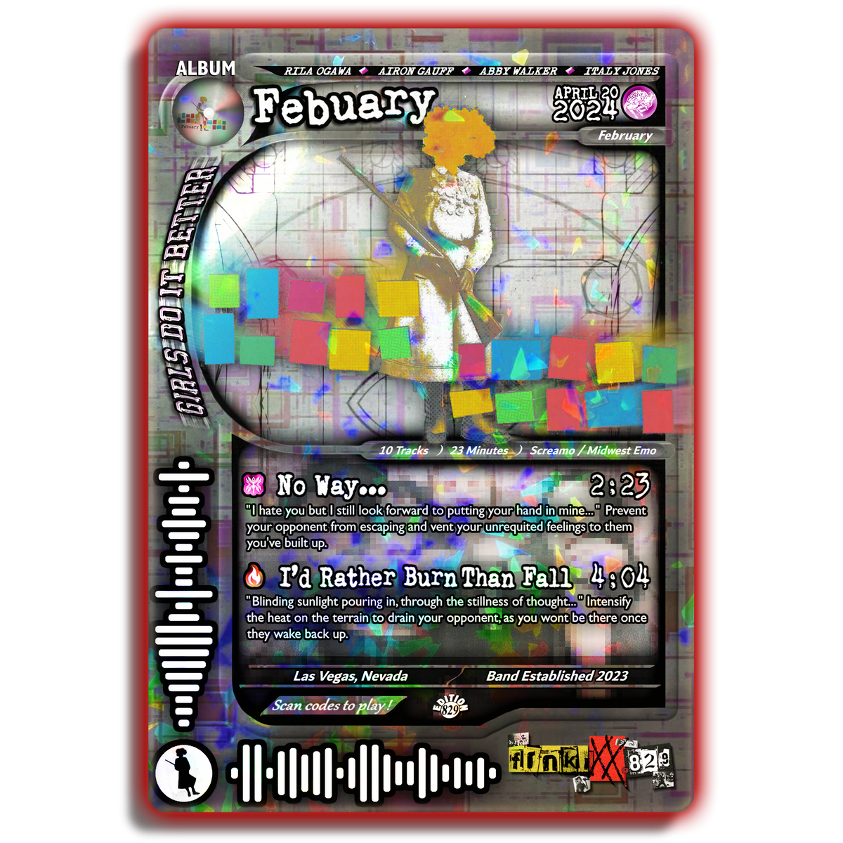 Febuary Holographic Trading Card