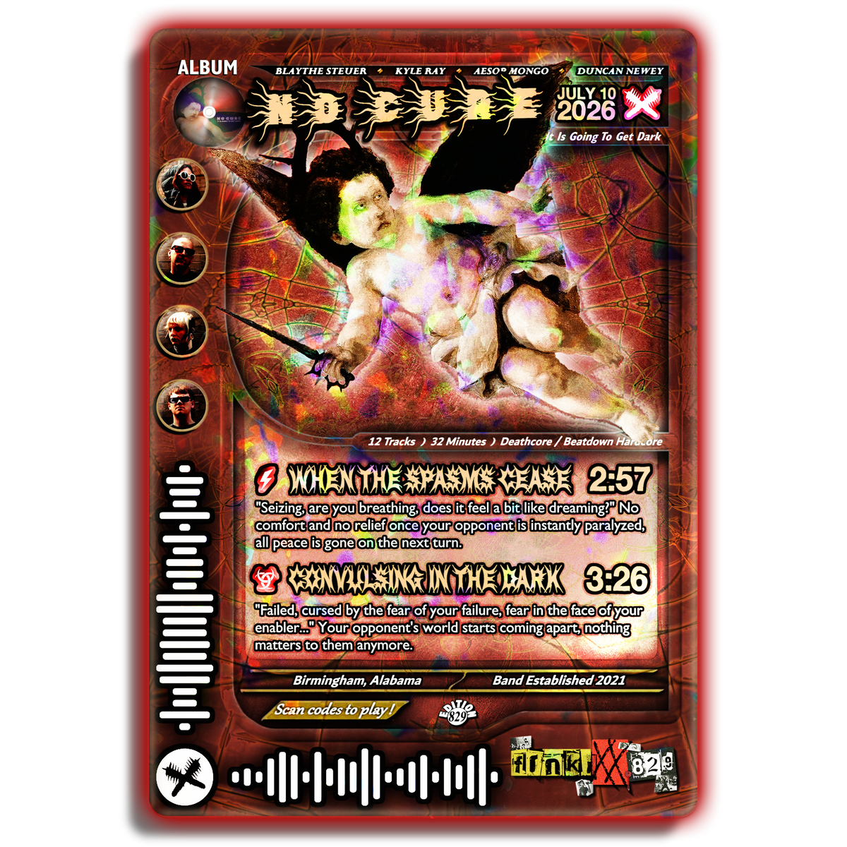 No Cure Holographic Trading Card