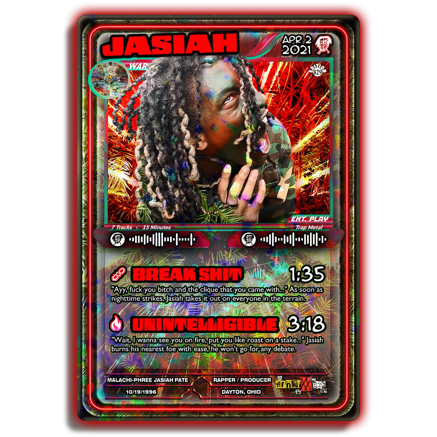 Jasiah Holographic Trading Card