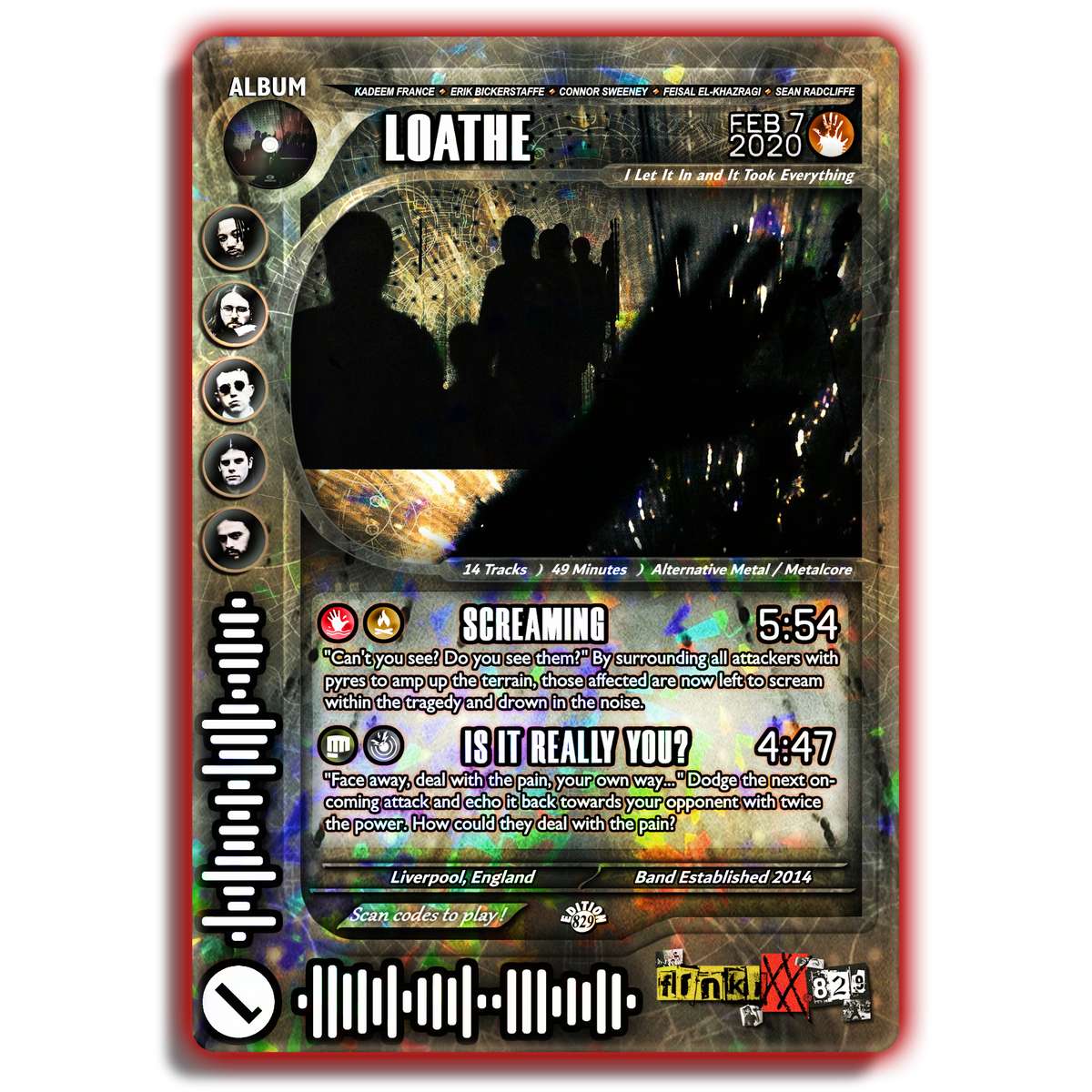 Loathe Holographic Trading Card Set