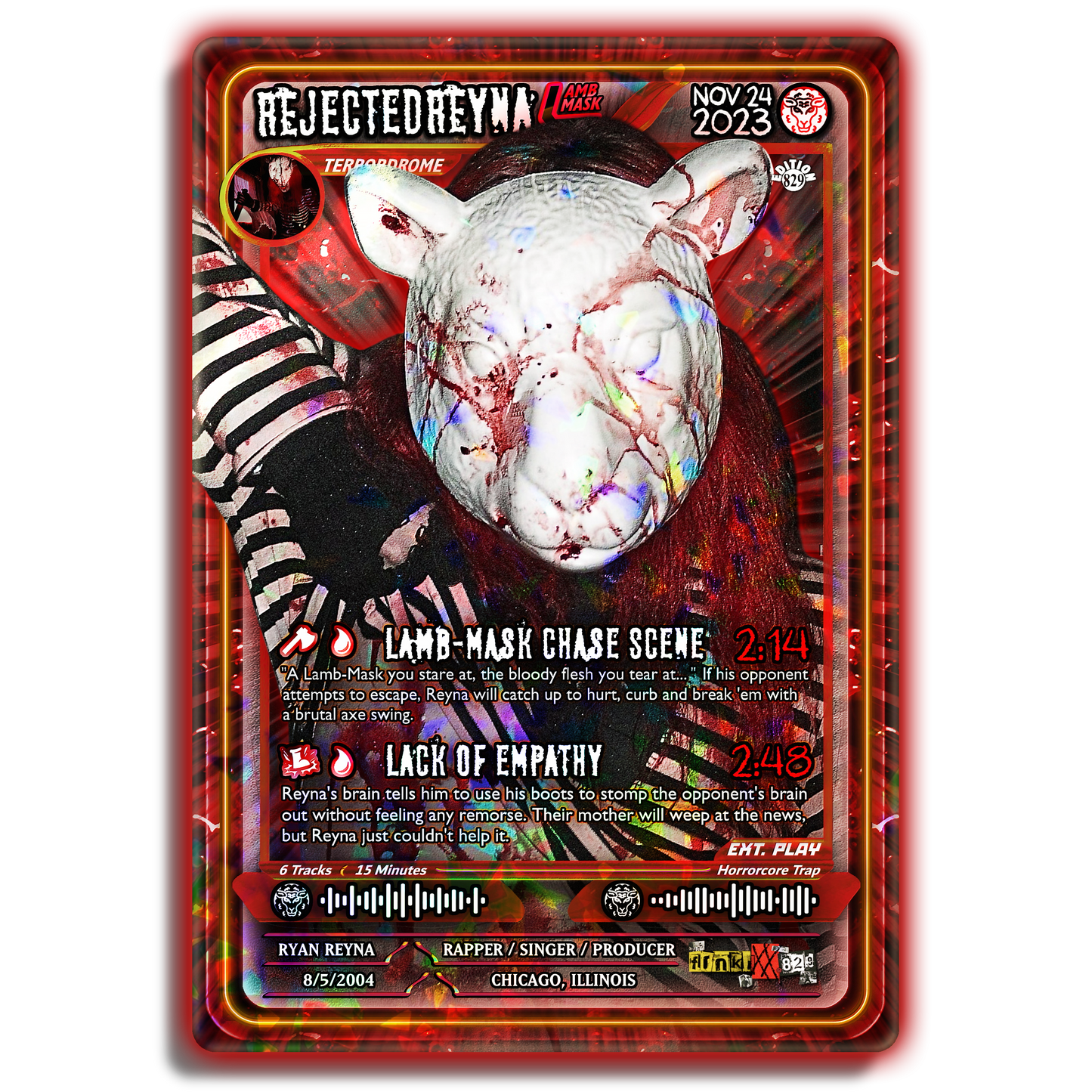 REJECTEDREYNA Holographic Trading Card