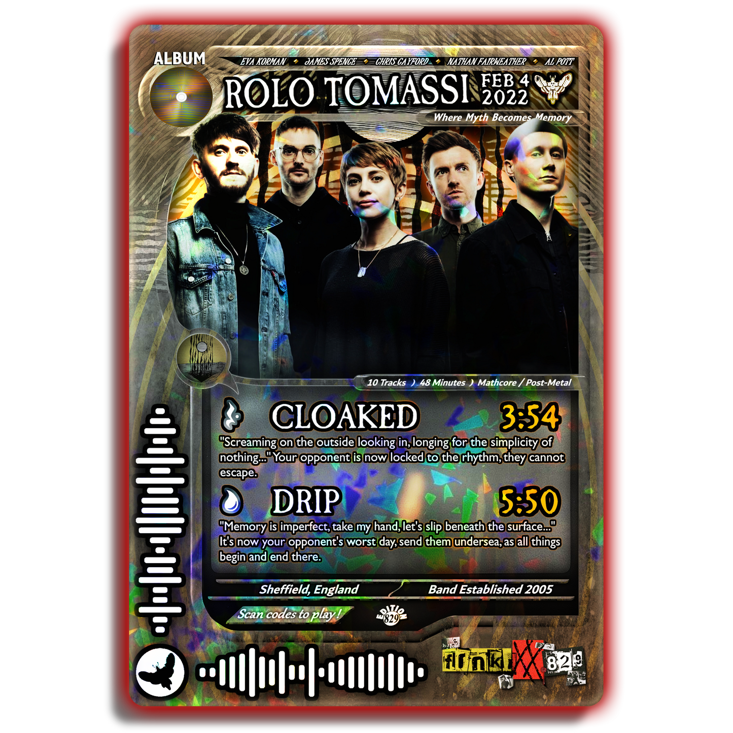 Rolo Tomassi Holographic Trading Card