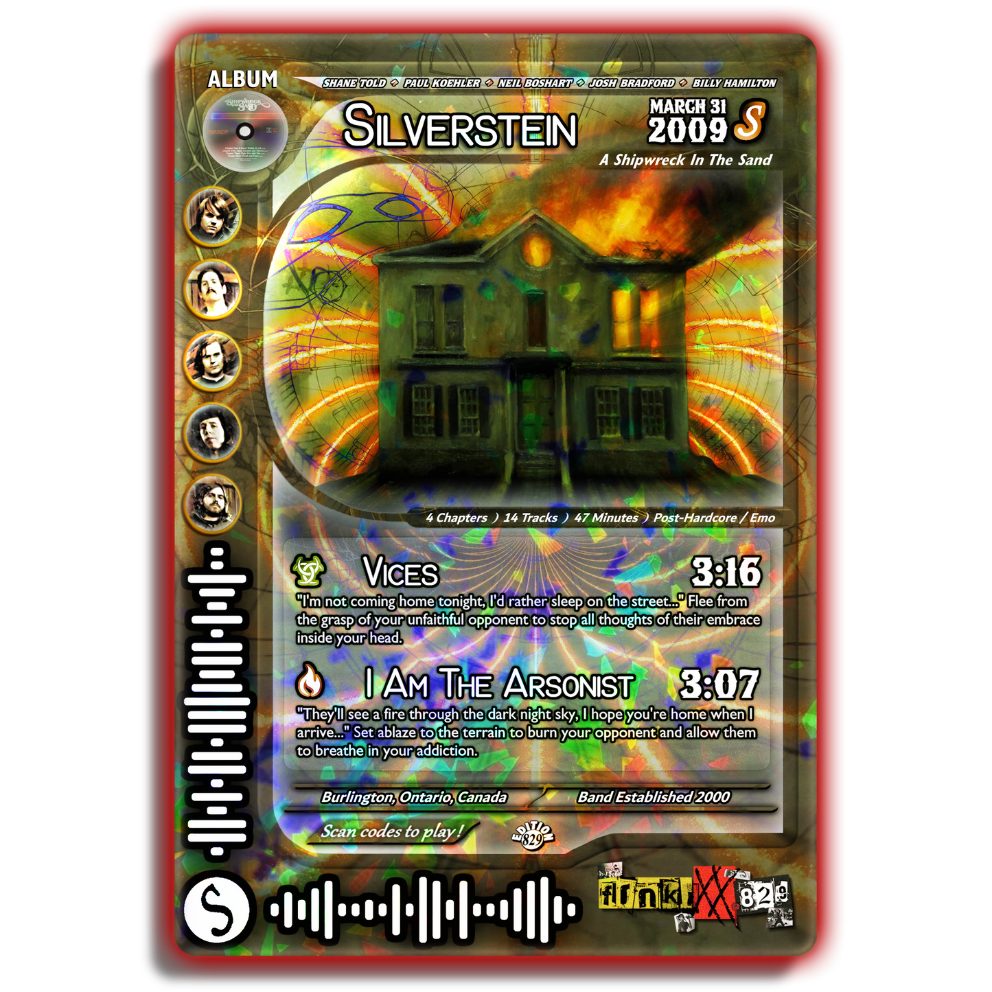 Silverstein Holographic Trading Card Set