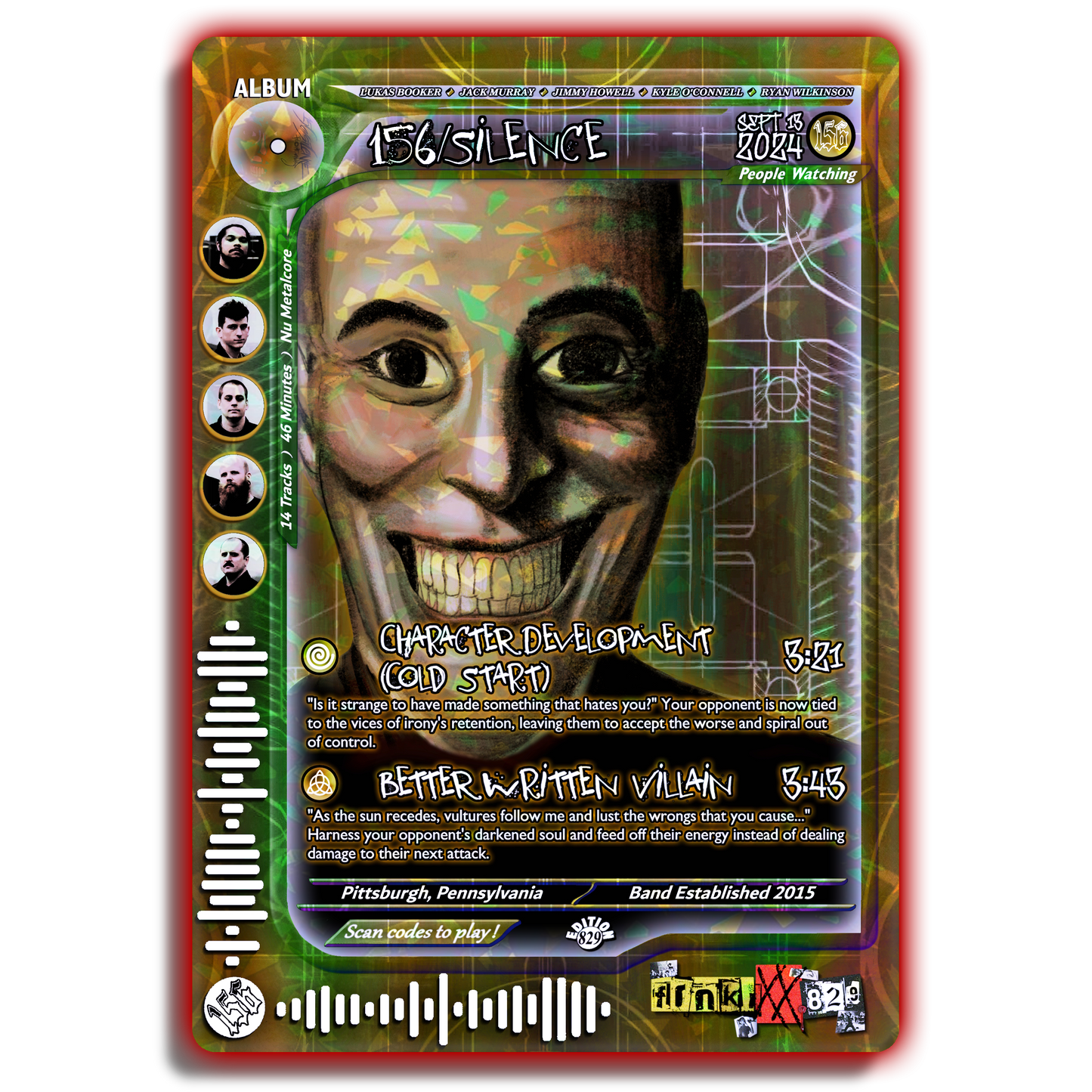 156/Silence Holographic Trading Card