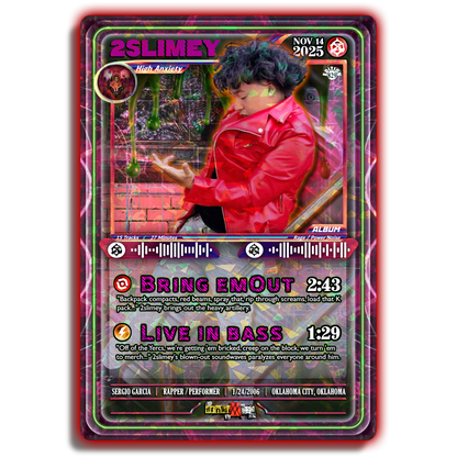 2slimey Holographic Trading Card