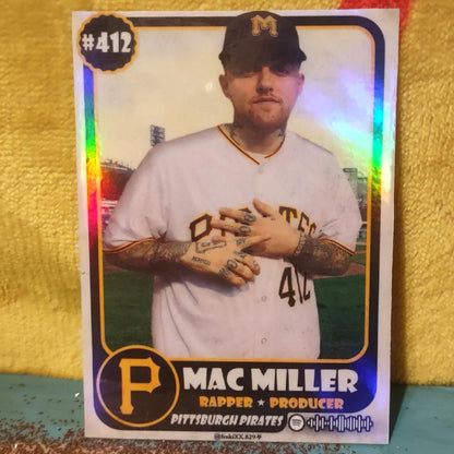 Mac Miller Holographic Baseball Trading Card