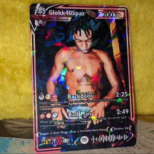 Glokk40Spaz Holographic Trading Card