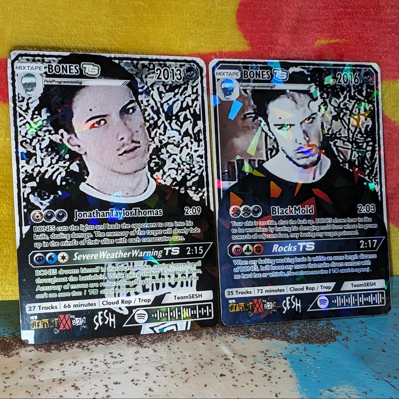 BONES - 'paidprogramming 1&2' Holographic Trading Card Set