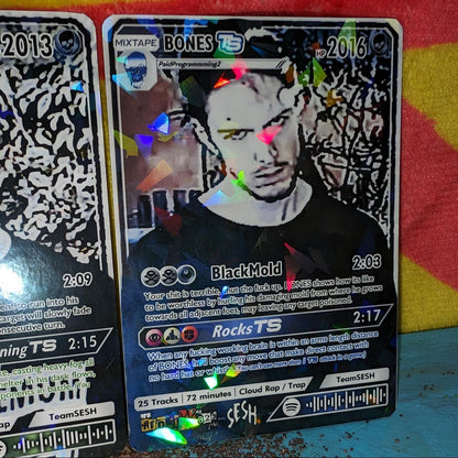 BONES - 'paidprogramming 1&2' Holographic Trading Card Set