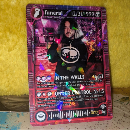 Funeral Holographic Trading Card