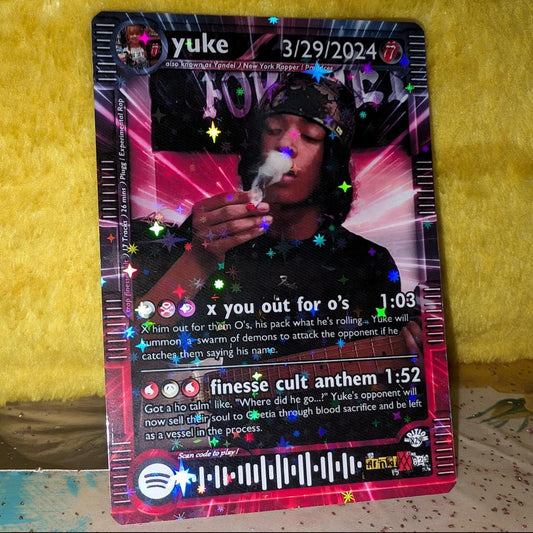 yuke Holographic Trading Card