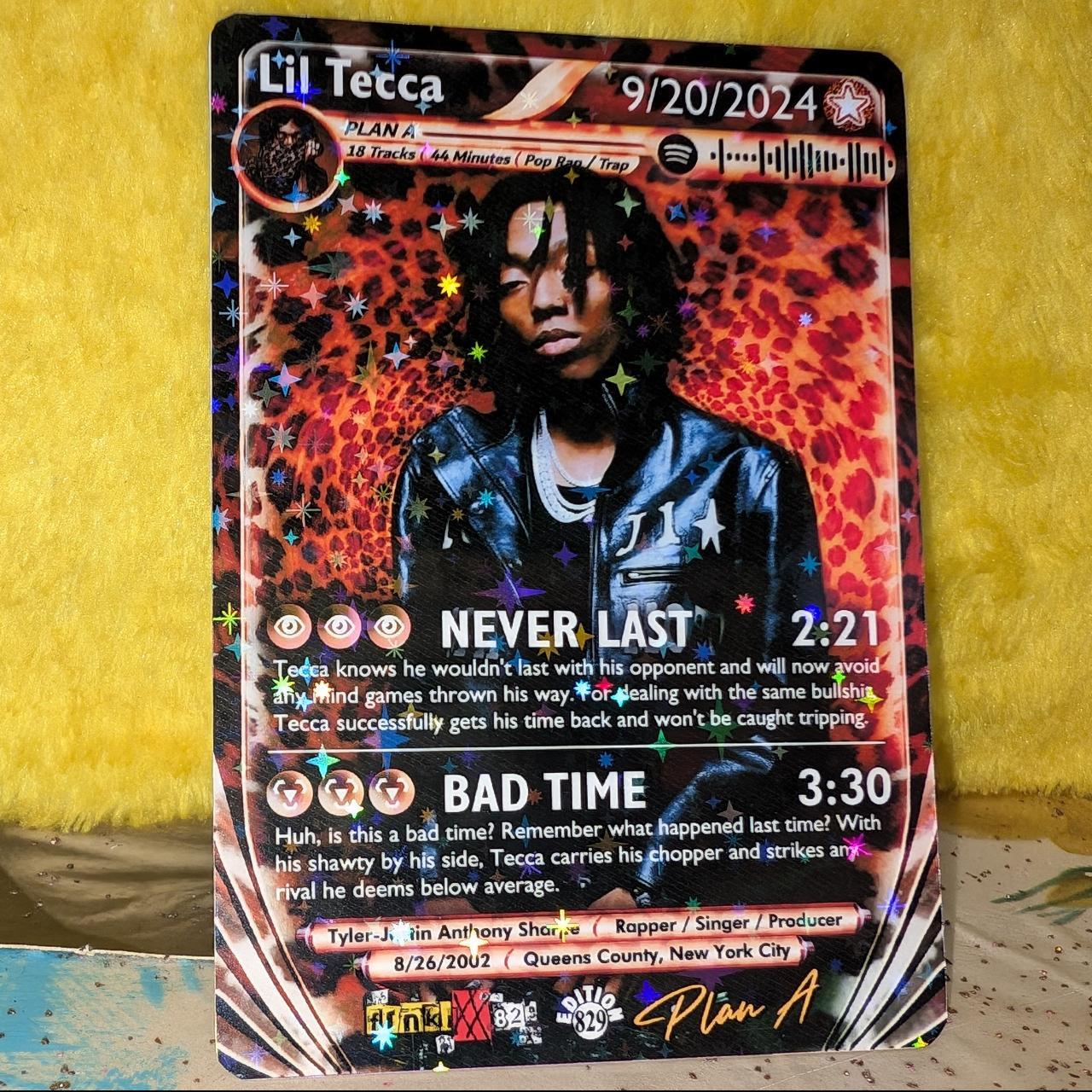 Lil Tecca - "PLAN A" Holographic Trading Card