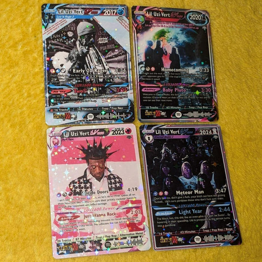 Lil Uzi Vert Holographic Trading Card Set