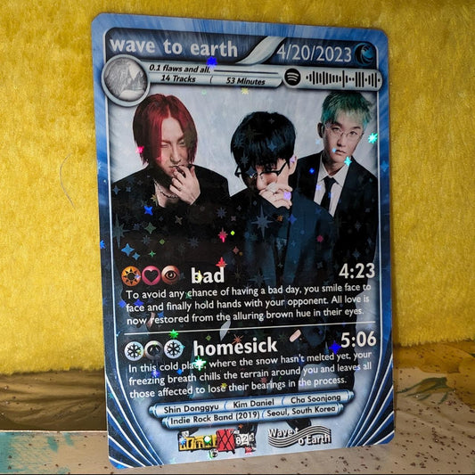 wave to earth Holographic Trading Card