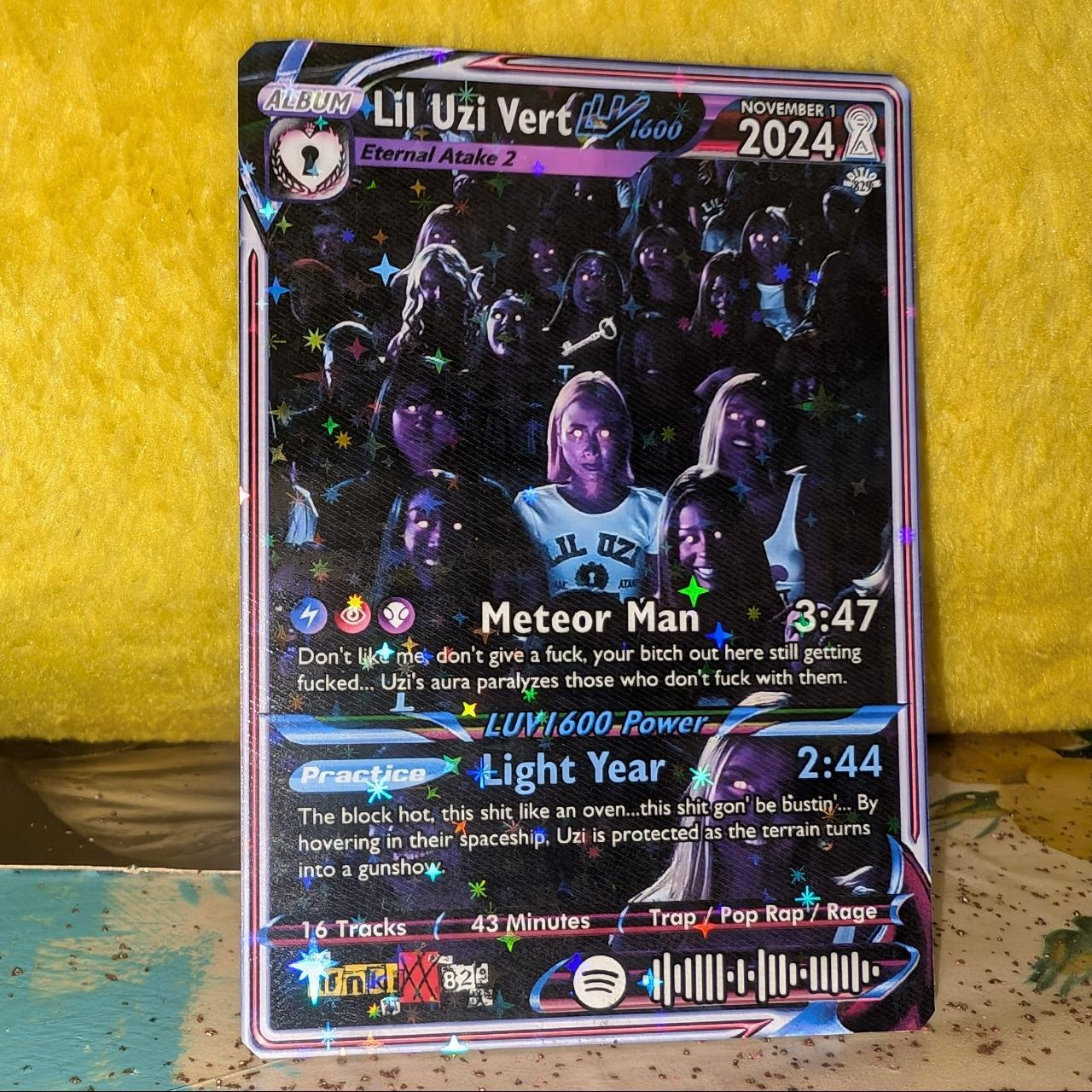 Lil Uzi Vert Holographic Trading Card Set