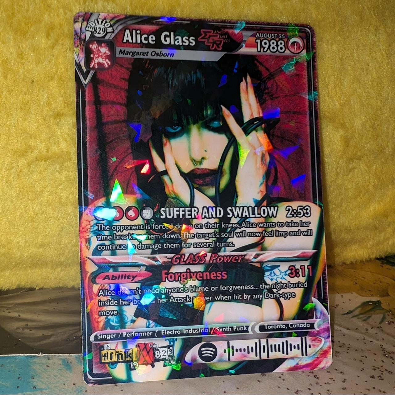 Alice Glass Holographic Trading Card