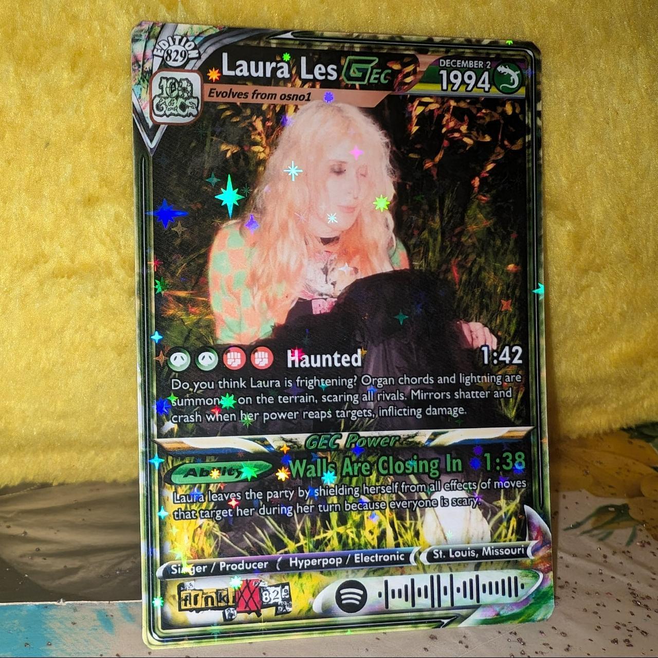 Laura Les Holographic Trading Card