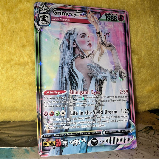 Grimes Holographic Trading Card