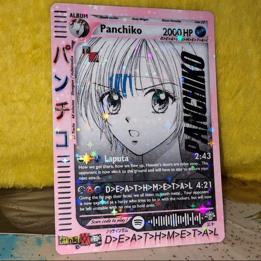 Panchiko - ' D>E>A>T>H>M>E>T>A>L' Holographic Trading Card