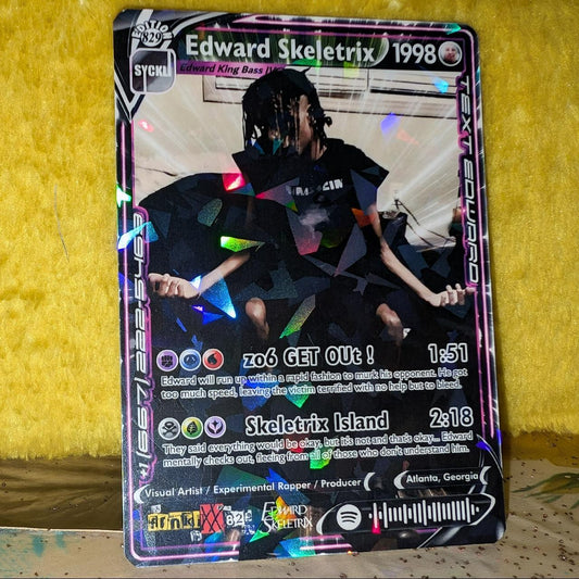 Edward Skeletrix Holographic Trading Card