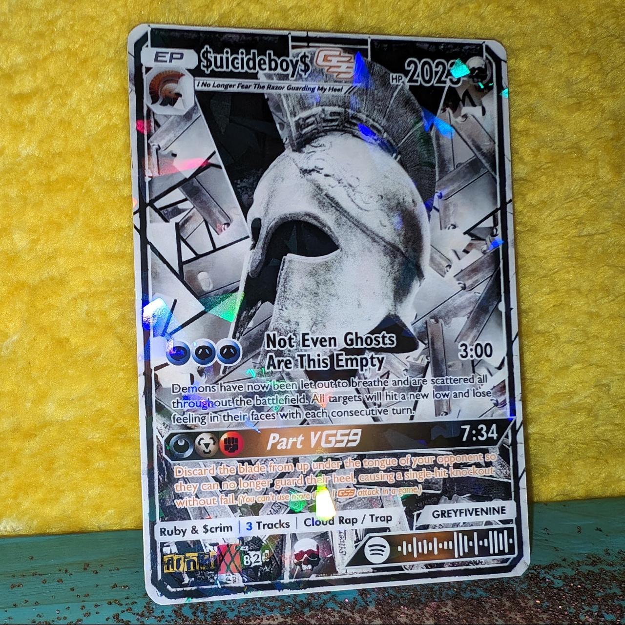 SUICIDEBOYS - 'I No Longer Fear The Razor Guarding My Heel (V)' Holographic Trading Card