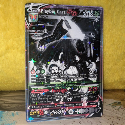 Playboi Carti Holographic Trading Card Set