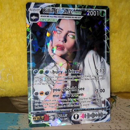 Billie Eilish Holographic Trading Card Set