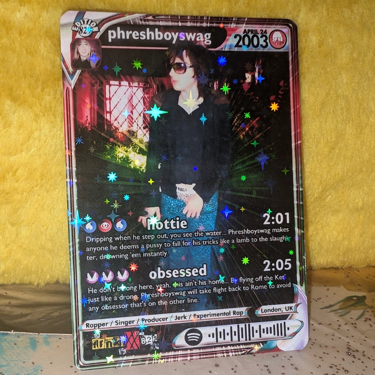 phreshboyswag Holographic Trading Card