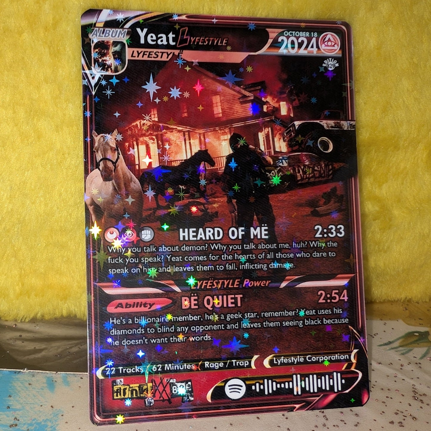 Yeat Holographic Trading Card Set