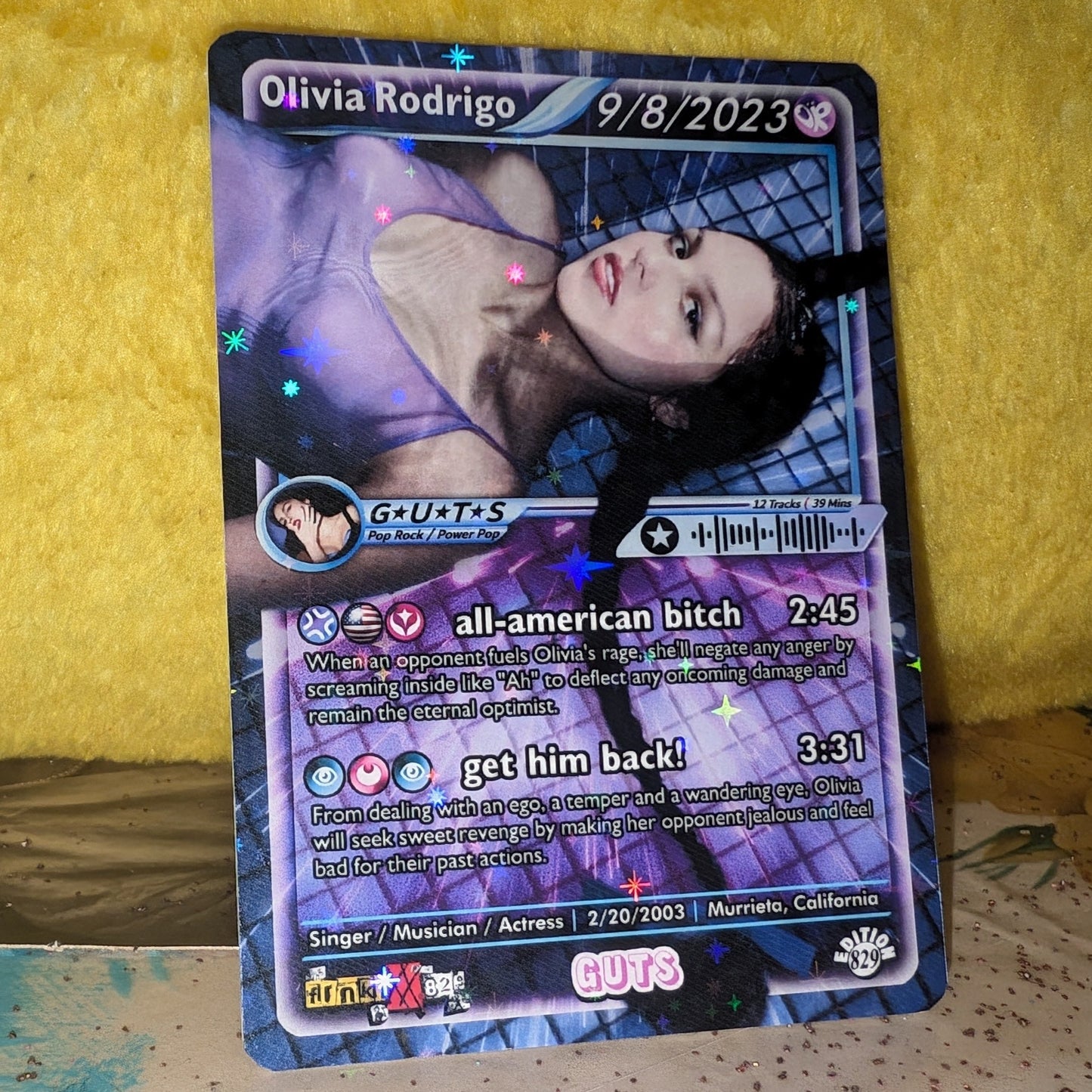 Olivia Rodrigo Holographic Trading Card Set