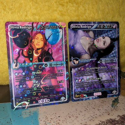 Olivia Rodrigo Holographic Trading Card Set