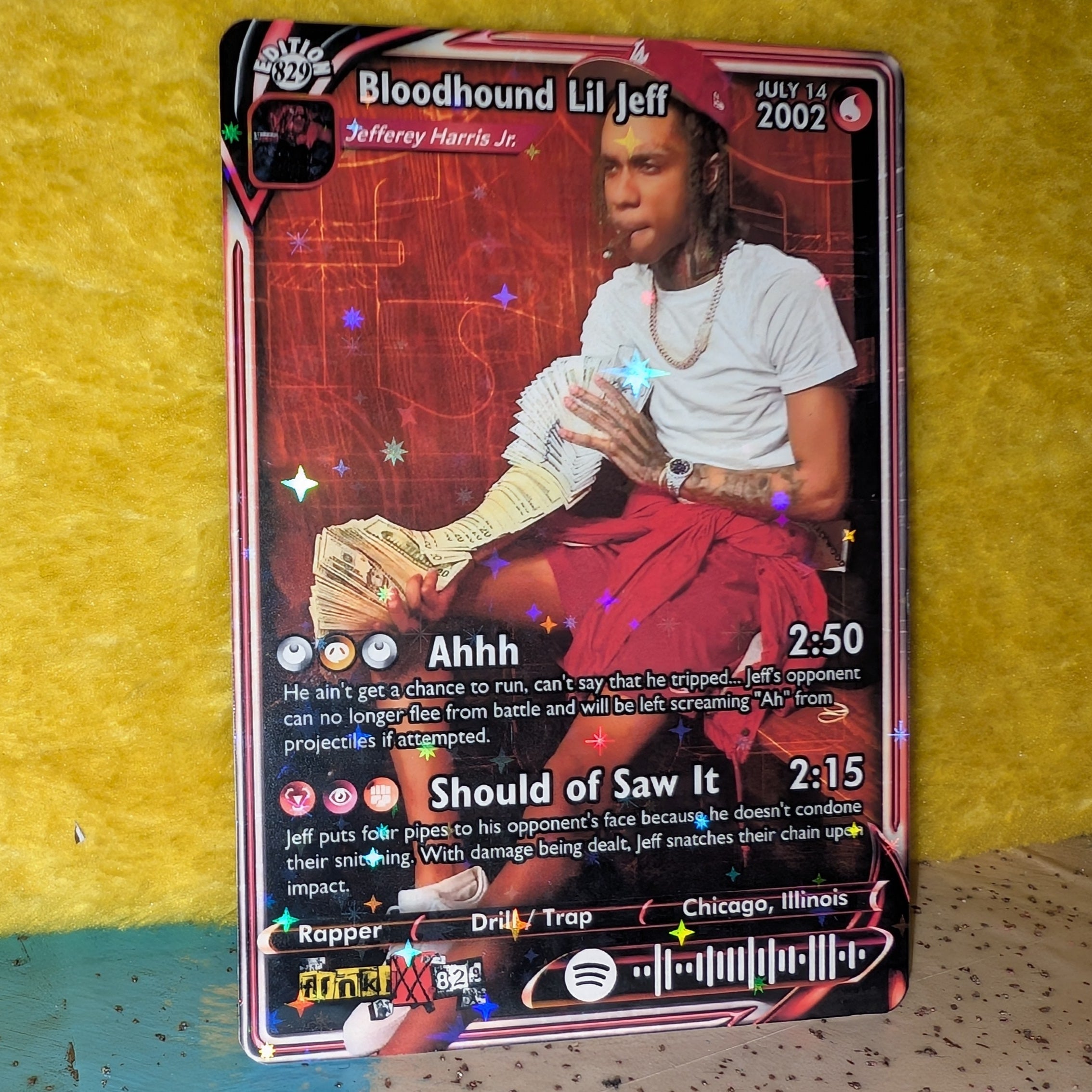 Bloodhound Lil Jeff Holographic Trading Card – frnkiXX.829