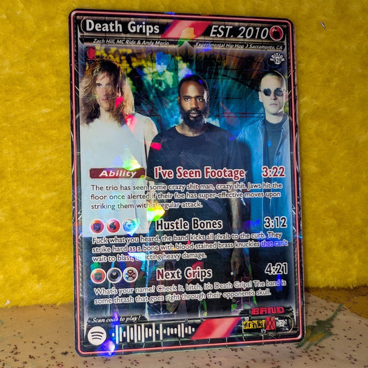 Death Grips Holographic Trading Card