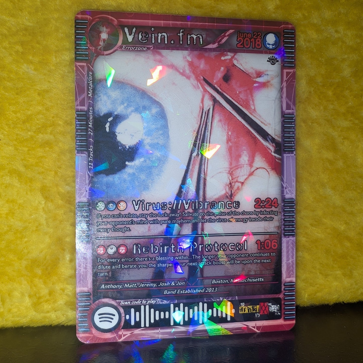 Vein.fm Holographic Trading Card