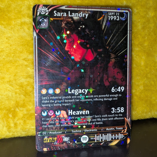 Sara Landry Holographic Trading Card