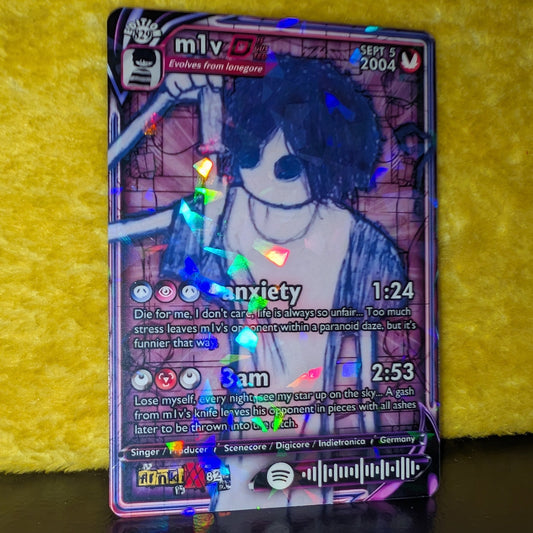 m1v Holographic Trading Card